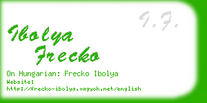 ibolya frecko business card